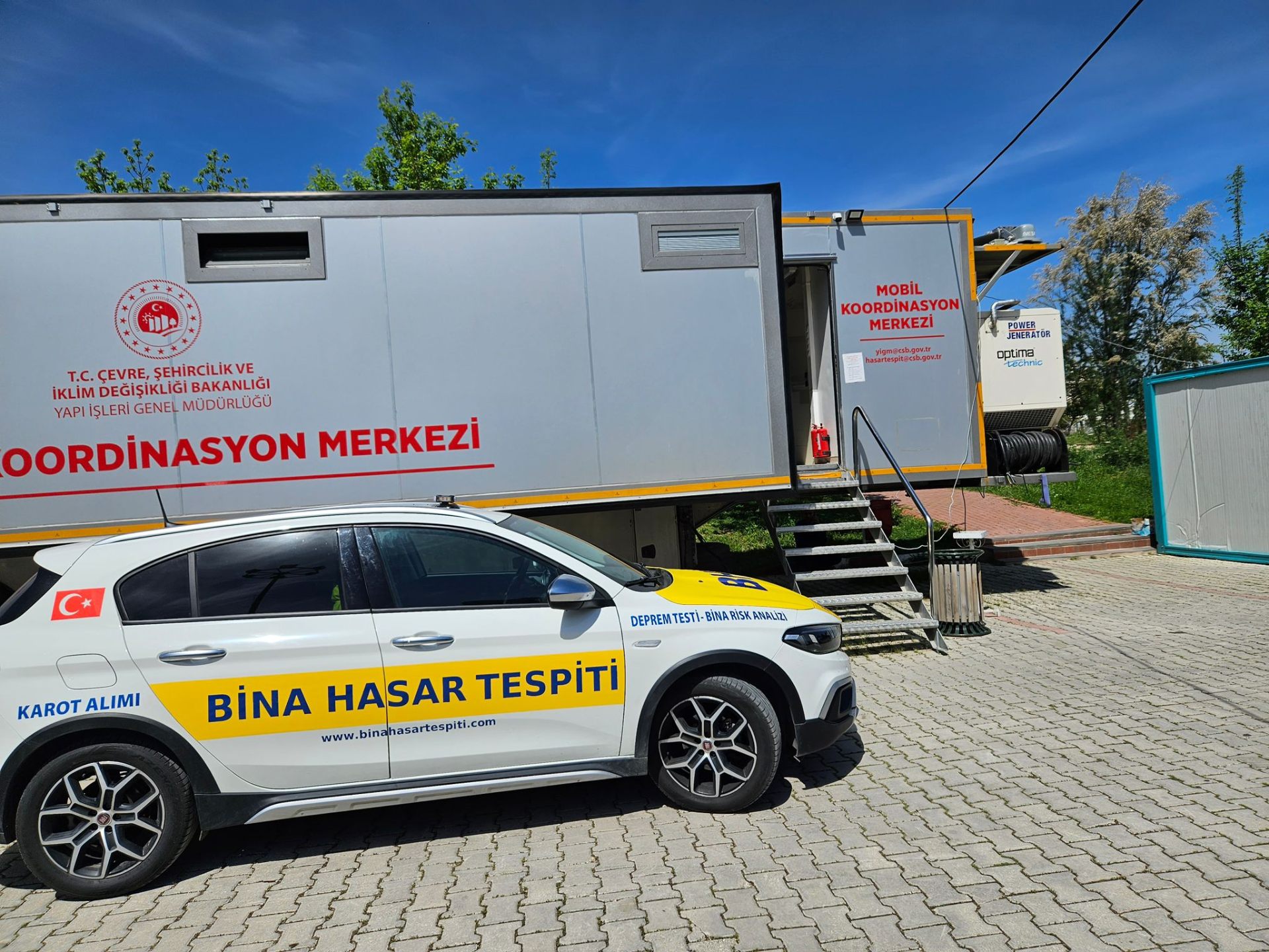 T.C. Çevre Şehircilik Bakanlığı Mobil Koordinasyon Merkezi ve BHT aracı